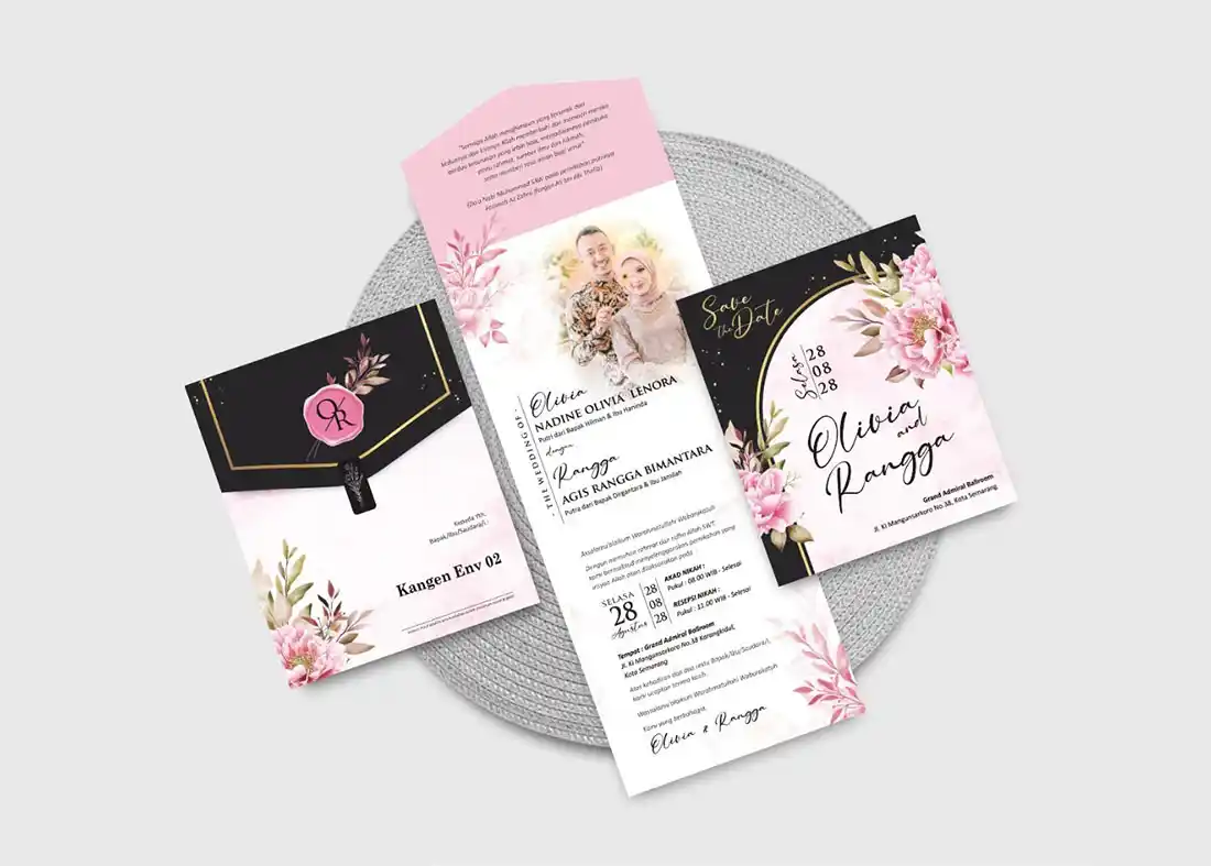 undangan resepsi pernikahan elegant