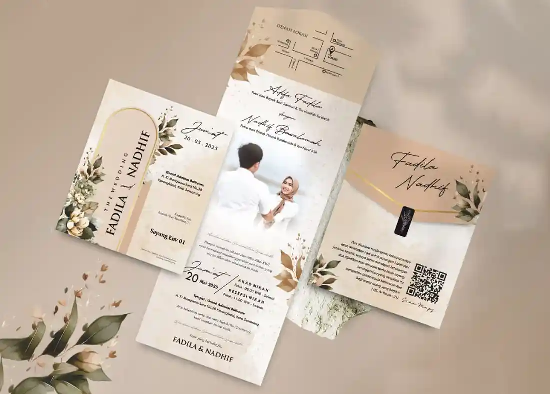 undangan pernikahan elegan desain mewah