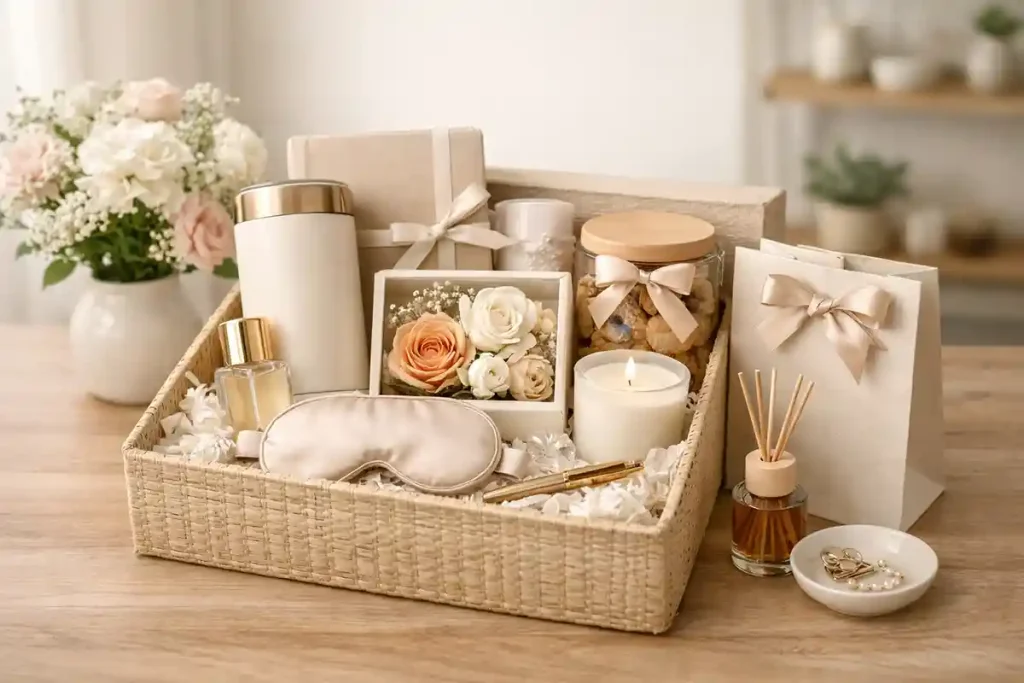 Hampers untuk guru perempuan dengan isi praktis dan kemasan elegan