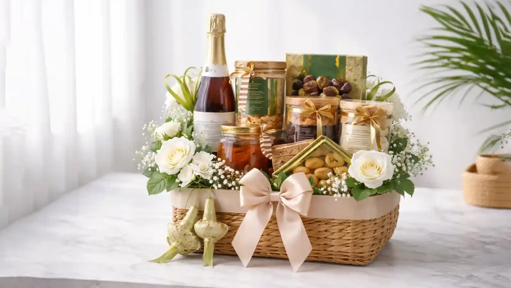 Parcel Lebaran mertua dengan kemasan rapi dan berkesan