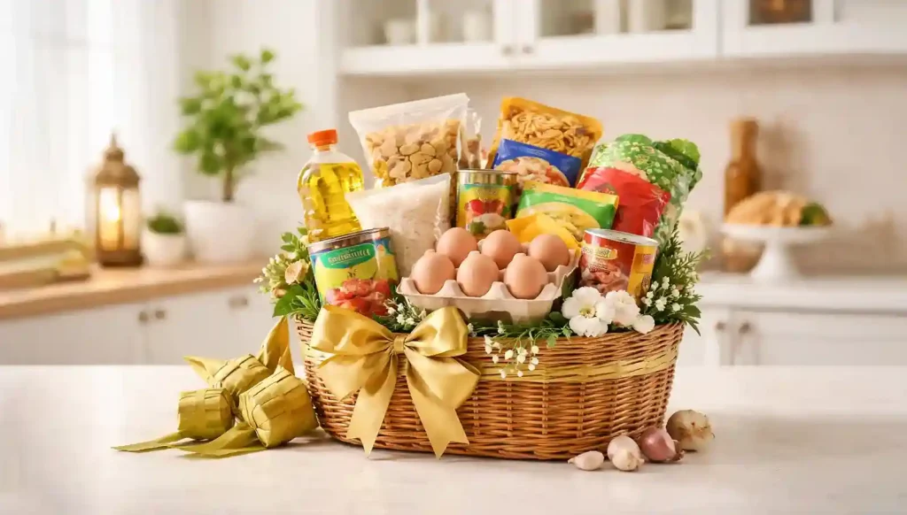 Parcel Lebaran untuk orang tua dengan isi praktis dan mudah dikonsumsi