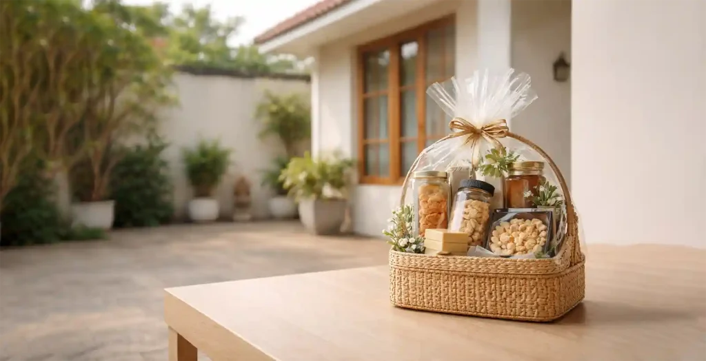 Parcel Lebaran untuk tetangga dengan isi sederhana dan pantas