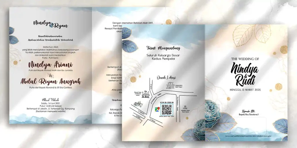 Template undangan pernikahan CDR untuk kebutuhan desain undangan berbasis cetak