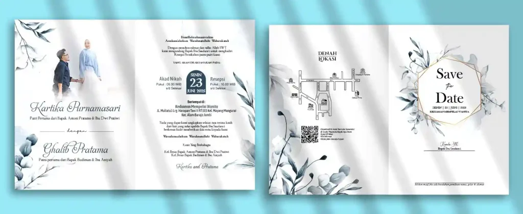 template undangan pernikahan psd gratis