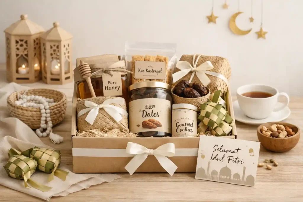Ide parcel lebaran dengan kemasan sederhana dan rapi untuk dibagikan saat Idul Fitri